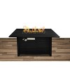 24" H x 54" W Steel Outdoor Fire Pit Table with Lid - 3 of 4