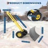 Heavy Duty Snow Shovel with Wheels, 5-Position Angle & Height Adjustable Handle, Sidewalk Yard Snow Plow, Driveway Snow Removal - 2 of 4