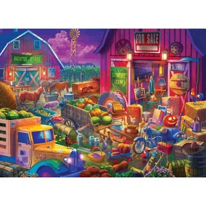 Brain Tree - Dusky Barn 1000 Piece Puzzles for Adults-Jigsaw Puzzles-With 4 Puzzle Sorting Trays- Random Cut - 27.5"Lx19.5"W - 1 of 4