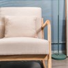 Nordlys Solid Wood and Fabric Rocking Chair Countryside Style Living Room - 3 of 4