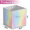 SEVOBAL 6pc Fabric Storage Cubes Organizer Heavy Duty Cube Storage Bin Clothes Storage Box Closet Baskets in Shelves Home, Multicolored, - 3 of 4