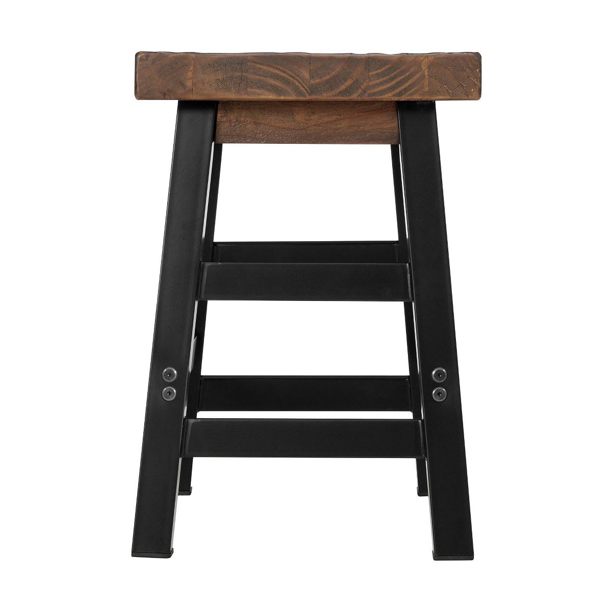 Alaterre Furniture 20" Counter Height Barstool Hardwood Brown : Solid Square Backless, Fixed Seat - thumbnail 5