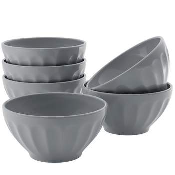 Kook Ceramic Cereal Bowls, 24 oz, Set of 6