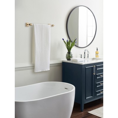 Clear and Champagne Bronze 18" Wall Mounted Towel Bar