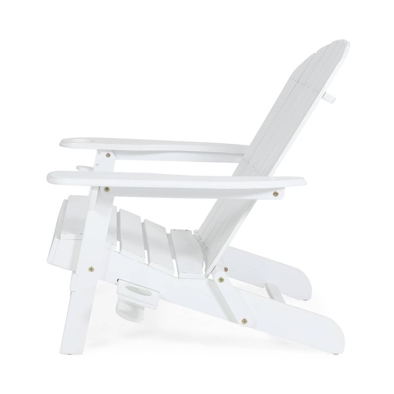 Bellwood Outdoor Acacia Wood Folding Adirondack Chair White - Christopher Knight Home, 5 of 10