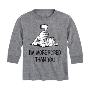 Boys' - Garfield - More Bored Than You Long Sleeve Graphic T-Shirt - 1 of 4