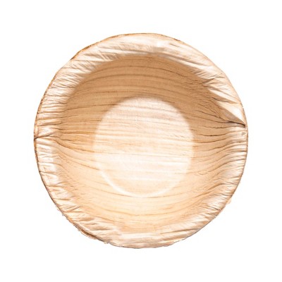 Smarty Had A Party 0.5 oz. Palm Leaf Eco Friendly Mini Disposable Dip Bowls - 100 pcs