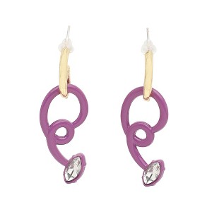 SOHI Women's Purple Abstract Drop Earrings - 1 of 3
