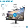 HP Z40c G3 WUHD Curved Monitor 40 Inch 5K2K IPS 60Hz 14ms Ultrawide Monitor 13MP Webcam Integrated Speakers Microphone - Manufacturer Refurbished - 3 of 4