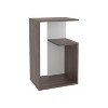 NicBex 25" High 3-Tier Shelf Side End Table,Dark Walnut Coffee Table End Table for Living Room,Bedroom - 4 of 4