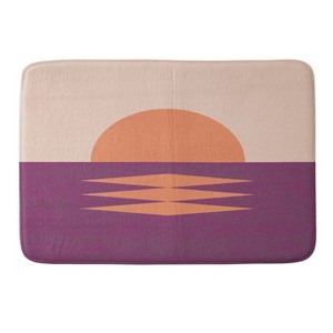 Deny Designs Moonlight Print Sunset Graphic Pink Memory Foam Bath Mat - 1 of 4