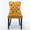 DOMETOUR 2Pcs Modern High-end Velvet Upholstered Dining Chair with Wood Legs Nailhead Trim - 2 of 4