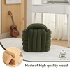 Kumasinova 19.3" Chenille Ottoman Bench, Modern Knot Design Ottoman Makeup Stool Footstool, Sturdy Wooden Frame, Versatile Bench, No Assembly - 3 of 4