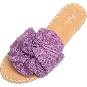 Roxoni Open Toe Sandal Slippers for Women - Indoor Outdoor Slides Shoes for Women - Spring Summer Slippers for Women - 1 of 4