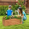 Tangkula Wooden Raised Garden Bed Elevated Outdoor Planter Box w/ Drainage Holes for Patio - 3 of 4