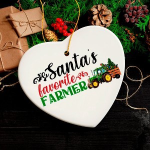 Santa’s Favorite Farmer Christmas Ornament, Farm Themed Gift| OrnamentallyYou - 1 of 3