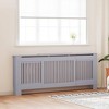 vidaXL Radiator Cover Engineered Wood Gray 80.7" x 8.1" x 32.1" - 2 of 4