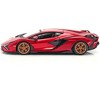 Lamborghini Sian FKP 37 Candy Red with Copper Wheels 1/24 Diecast Model Car by Bburago - 3 of 4
