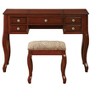 CAVINAS Vanity Desk with Mirror Dressing Table with Flip-top Mirror, Storage Drawers, Makeup Desk with Tufted Seat Stool for Apartment - 2 of 4