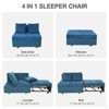 Sofa Bed 4-in-1 Convertible Pull Out Couch, Velvet Chair Bed, 5 Adjustable Backrests - 2 of 4