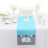 Big Dot of Happiness Blue Elephant - Petite Boy Baby Shower or Birthday Party Paper Table Runner - 12 x 60 inches - 2 of 4