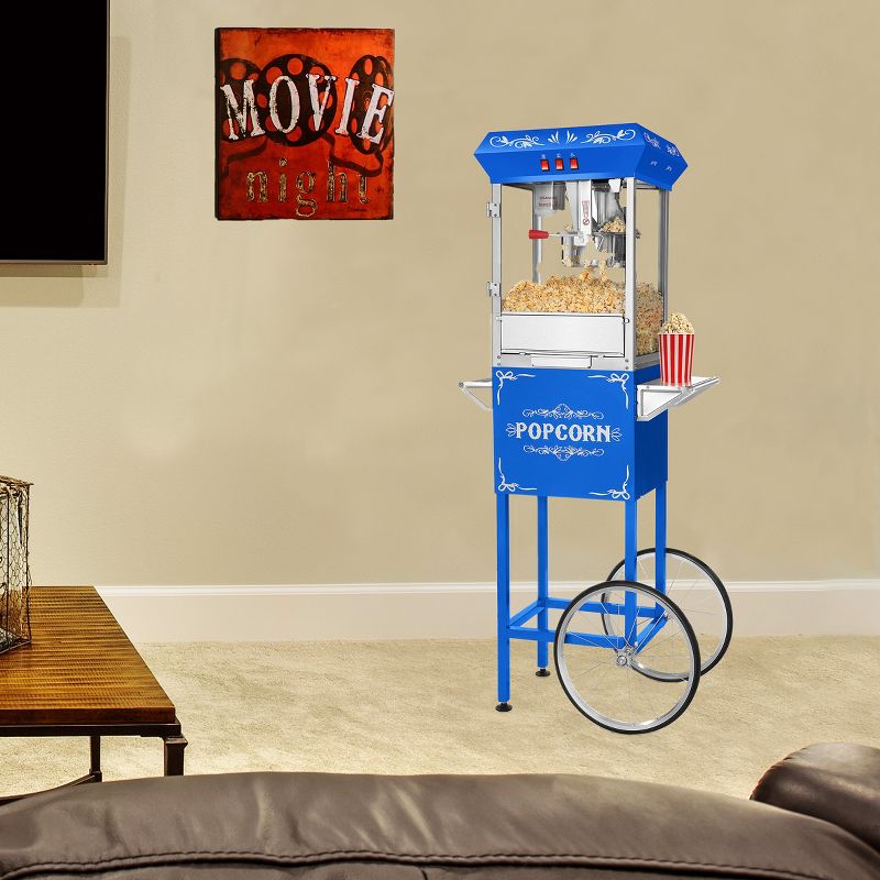 Great Northern Popcorn 8 oz. Foundation Popcorn Machine with Cart - Blue, 2 of 6