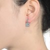 Guili Sterling Silver CZ Square Cushion Drop Earrings with Rose Gold Plating, A Classic, Timeless, and Elegant Jewelry Collection Essential - 2 of 4