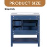 30" Bathroom Vanity with Sink Combo Set, Modern Solid Wood Frame Bathroom Storage Cabinet with 2 Drawers, Soft Closing Cabinet Door - Leovsnove - 3 of 4