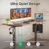 Lirago Brown Electric Standing Desk 40x24 Splice Board Carbon Steel Frame 170LB Capacity Height Adjustable - 4 of 4