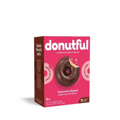 Donutful Chocolate Dipped Mini Donuts - 7.05oz/10ct