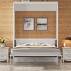 TIRAMISUBEST Full Size Murphy Bed Wall Bed with 2 Storage Drawers, Space Saving Foldable Murphy Cabinet Bed for Guestroom - 2 of 4