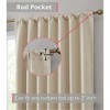 HLC.ME Hamilton 100% Full Blackout Lined Thermal Insulated Soundproof Window Curtain Rod Pocket Back Tab Panels, Set of 2 - 3 of 4
