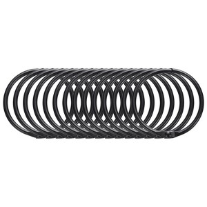 Unique Bargains Iron Round Snap Durable Smooth Glide Shower Curtain Ring 14 Pcs - 1 of 4