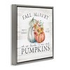 Stupell Industries Fall Country Market Pumpkins Floating Frame Canvas Art - 2 of 4