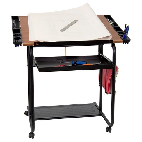Adjustable Drawing And Drafting Table Black - Flash Furniture : Target