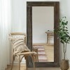 PexFix 31 in. W x 71 in. H Farmhouse Rectangular Solid Wood Framed Full Length Leaning Mirror in Brown - 2 of 4