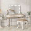 ELECWISH LED Lighted Vanity Mirror with Stand - 3-Color Adjustable, USB Port, Wall Mountable, White - 4 of 4