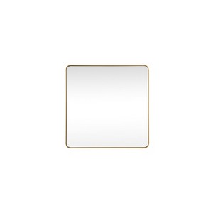 Elegant Lighting Soft corner metal square mirror 48x48 inch in Brass - 1 of 4