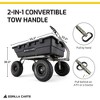 Gorilla Carts 1500 Pound Capacity Heavy Duty Poly Yard Garden Steel Dump Utility Wheelbarrow Wagon Cart with 2 in 1 Towing ATV Handle, Black - image 3 of 4