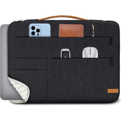 17-17.3 Inch Laptop Sleeve Bag, Slim Shockproof Handbag Case, Notebook Computer Carrying Cover Compatible with Acer, Asus, Dell, HP, Black