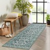 Washable Floral Area Rug, Non-Slip Low Pile Carpet for Living Room, Bedroom & Office Rug with Floral Pattern - 3 of 4