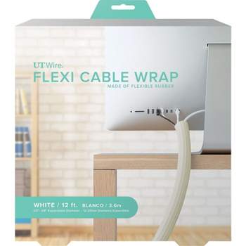 UT Wire 12' FLEXI CABLE WRAP WHITE UTW-FCW12-WH