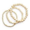 SHINE by Sterling Forever Cream Howlite Stretch Bracelet Set of 3 - 4 of 4