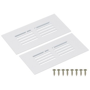 Unique Bargains Aluminum Alloy Cabinet Wardrobe Shoe Closet Rectangle Ventilation Grilles 2 Pcs - 1 of 4