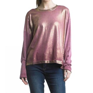 Women's Painted Long Sleeve Tee - TEMPO PARIS - 1 of 3