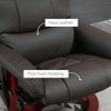 Resenkos Swivel Recliner with Ottoman, Massage Recliner Chair with Remote, Faux Leather, - 3 of 4
