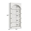 Arched Bookcase 5 Shelf Bookshelf 68.7" Tall Bookcase Farmhouse Curved Storage Rack Bookshelves - 2 of 4