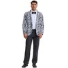 Lars Amadeus Men's Notched Lapel Slim Fit Vintage Animal Printed Blazer - 3 of 4
