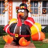 Paaaawaters 6 FT Thanksgiving Inflatable Turkey Decorations, LED Light Up Turkey with Pilgrim Hat - 4 of 4