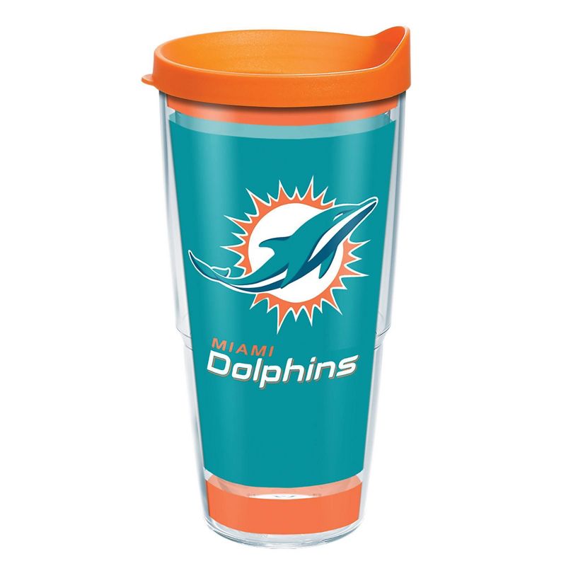 NFL Miami Dolphins Classic Tumbler with Lid - 24oz, 1 of 3